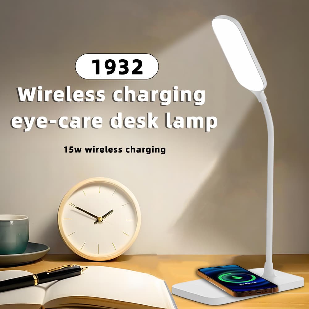 Cross-border popular LED study lamp wireless charging lamp desk lamp bedroom night light eye protection office lamp