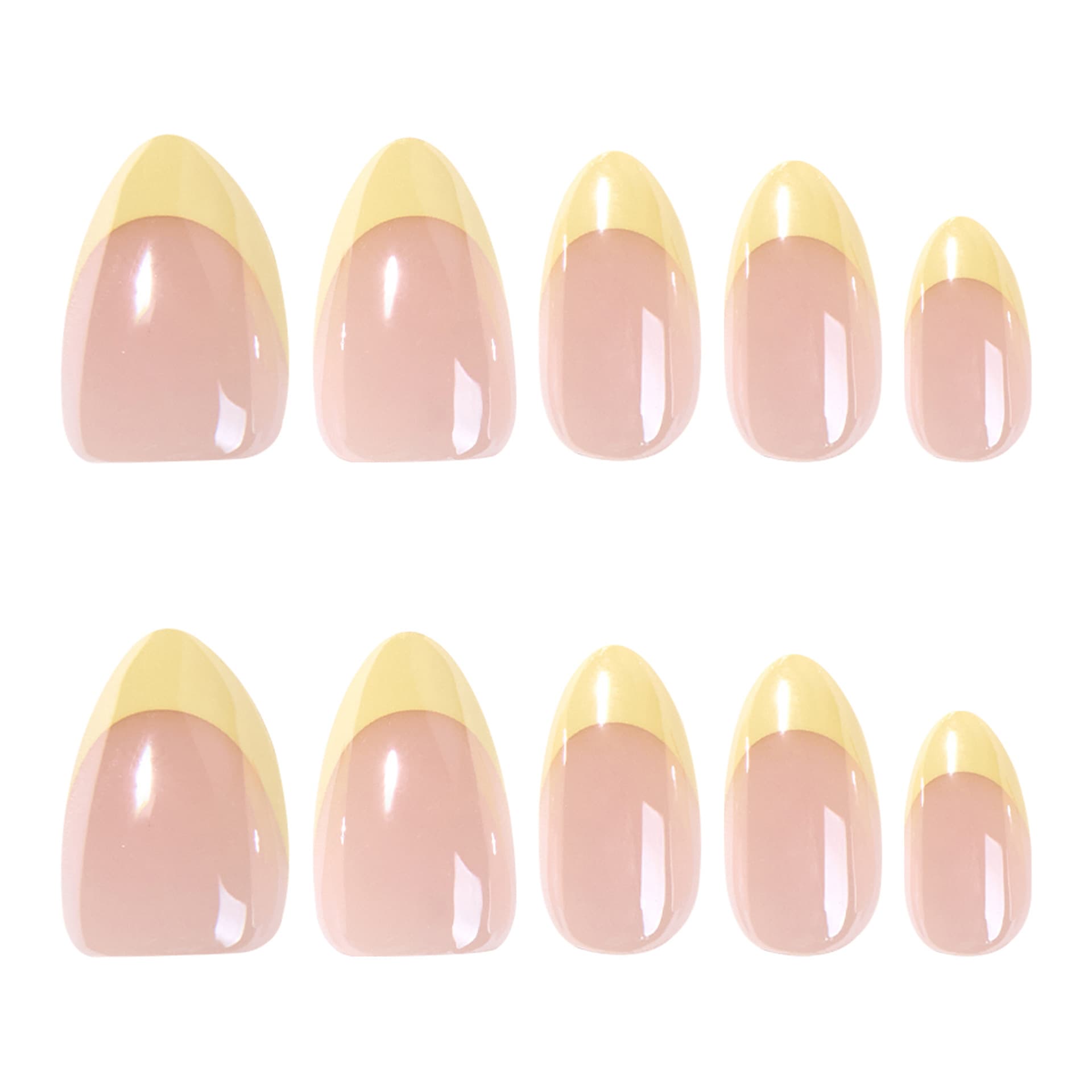 Lefan Nail Art Coating Simple French Wearable Nail Tips Summer New Short Almond Nails Fake Nails