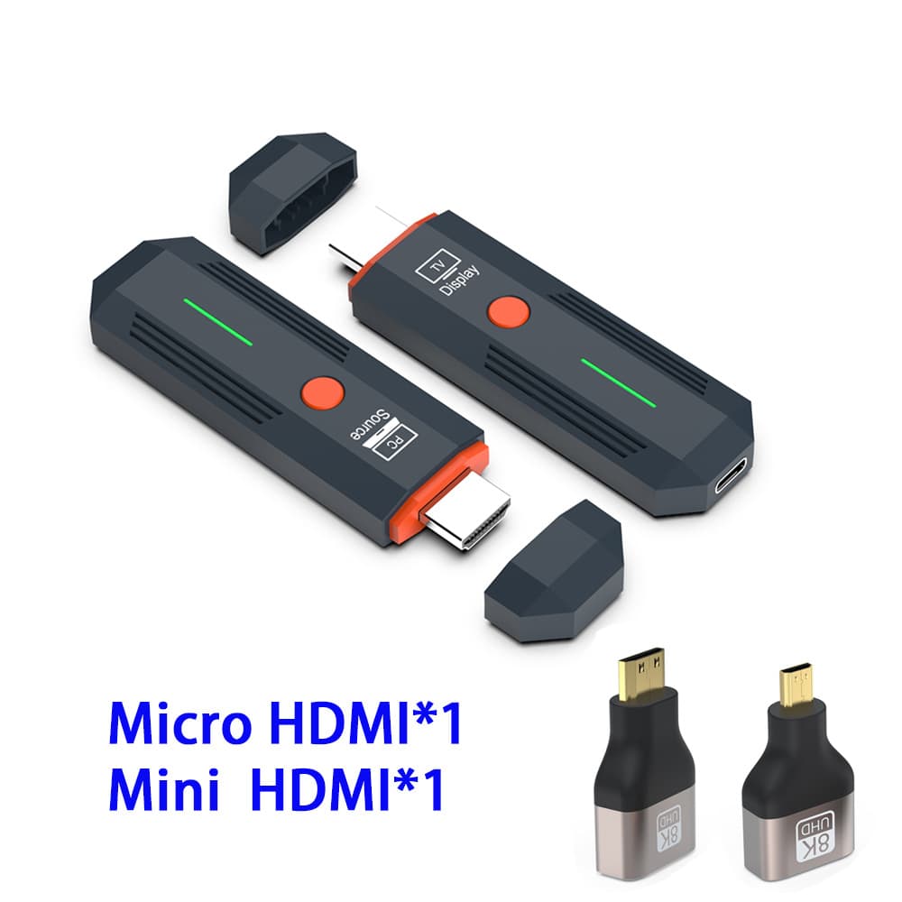 HDMI Wireless Extender Transmitter Receiver 50m Wireless Transmitter One-to-Many Screen Mirroring Dongle