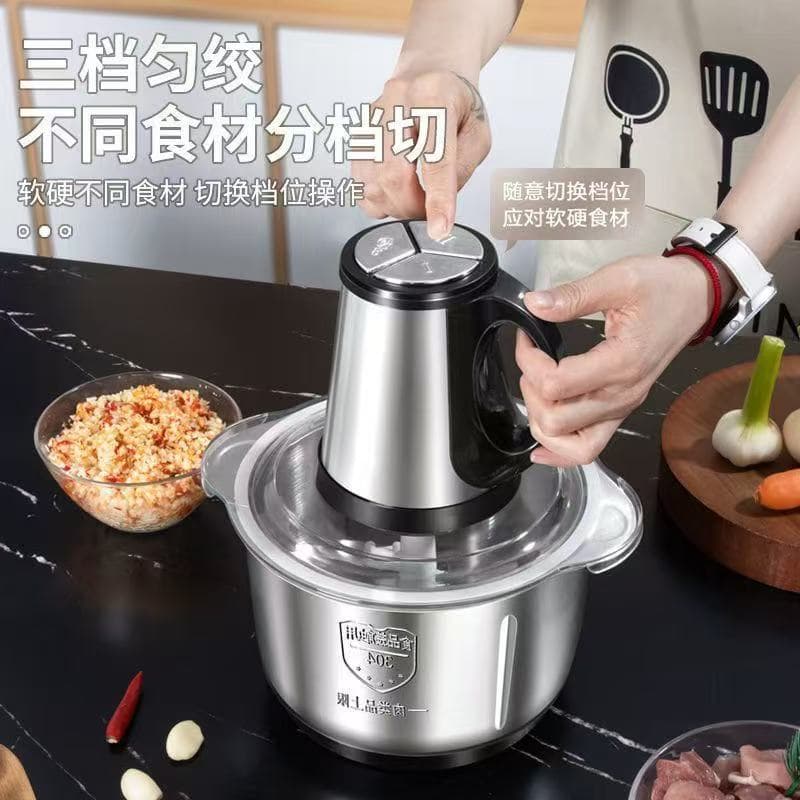 Stainless steel electric meat grinder for kitchen use, suitable for baby food processing, meat grinder, blender