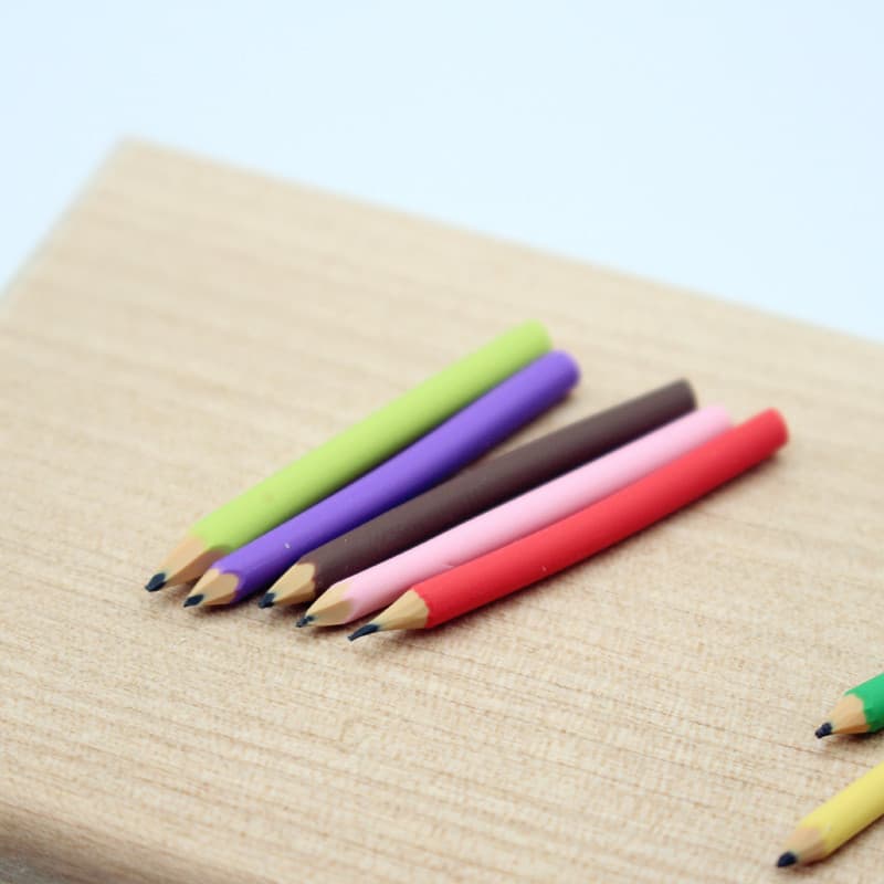 Dollhouse Blythe Doll House Mini Colored Sharpenable Pencils Accessories Simulation Miniature Creative School Supplies