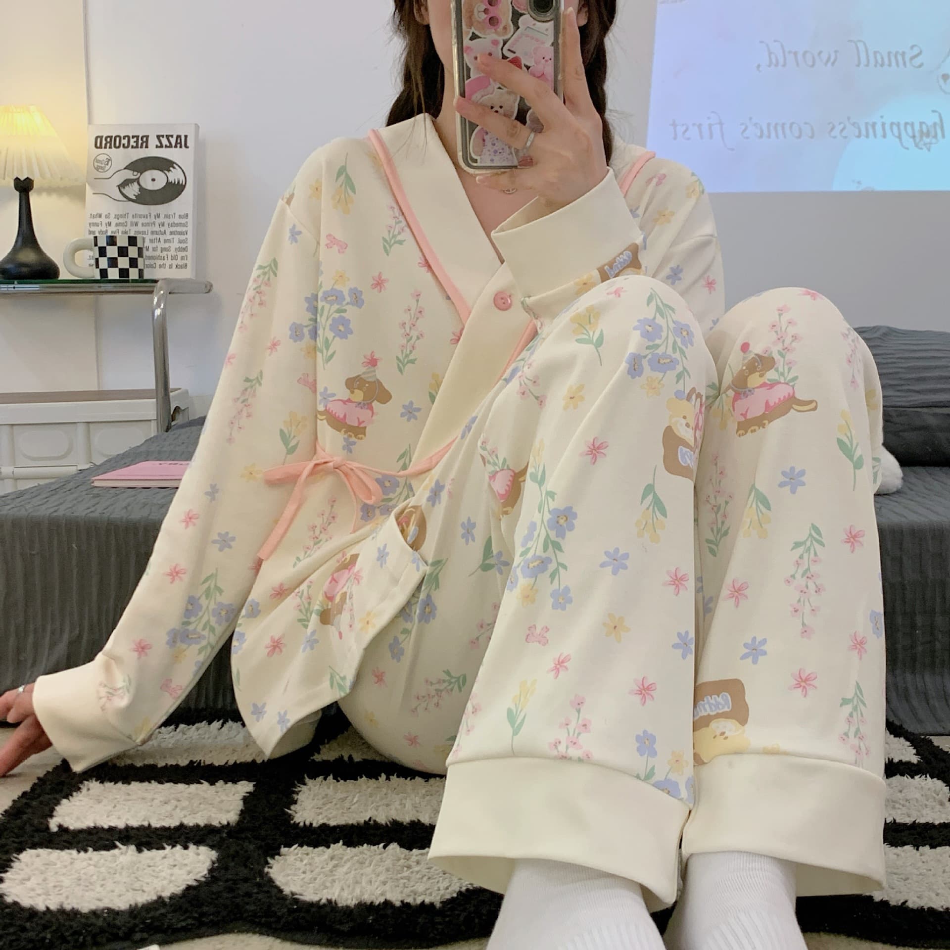 2025 Pure Cotton Maternity Pajamas Autumn Japanese Kimono Postpartum Nursing Sleepwear for Women