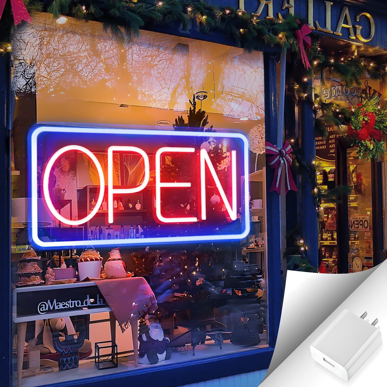 Amazon Bestseller Neon Open Sign Light Dimmable Bar Cake Shop Decorative Signage Led Strip Lights Bar Decor Night Light