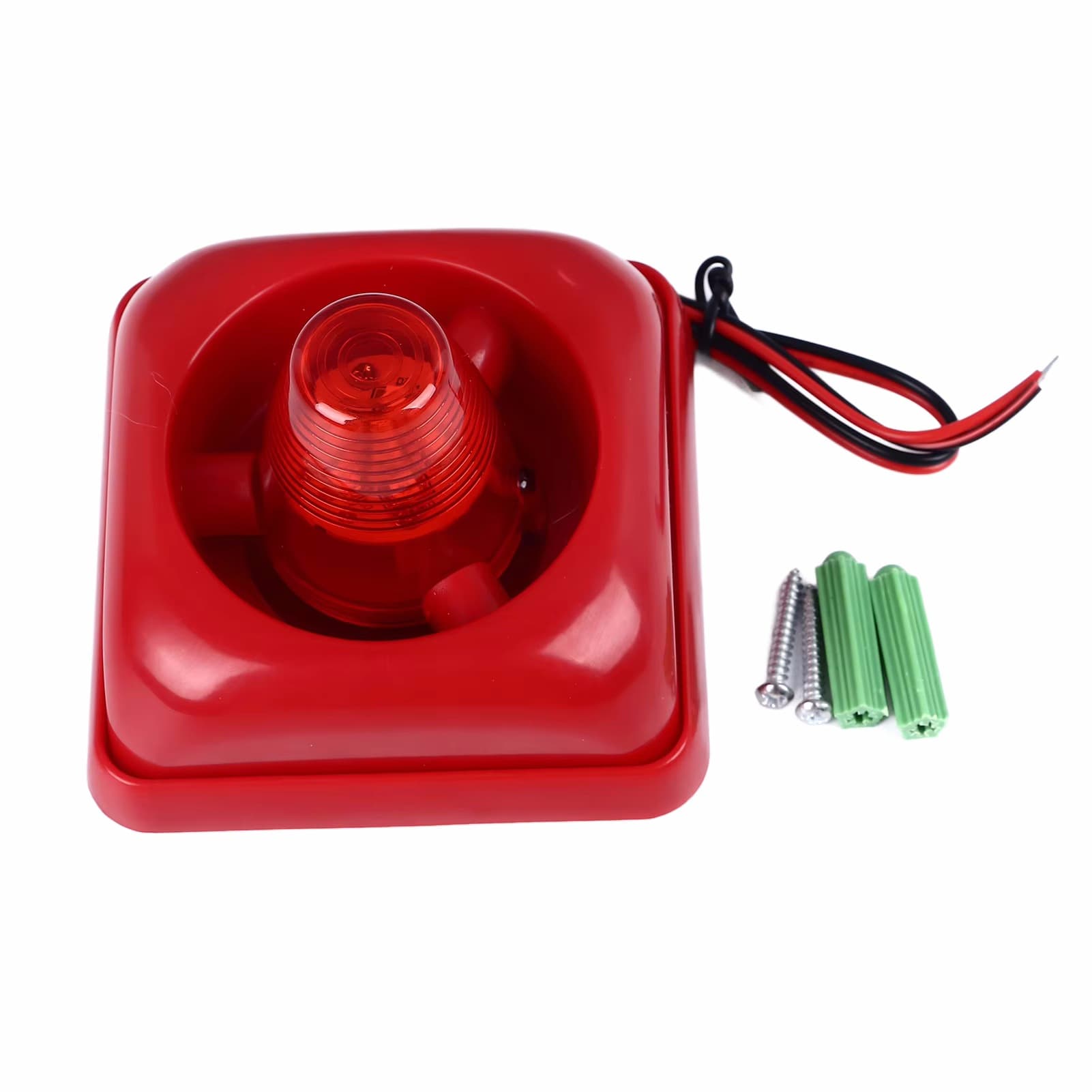 Audible and Visual Alarm 12V24V Wide Voltage 9V Alarm Horn Siren Sound and Light Alarm