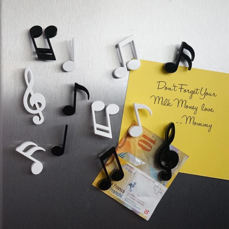 Fun Musical Note Fridge Magnet Creative Piano Clef Sticky Magnet Refrigerator Decal