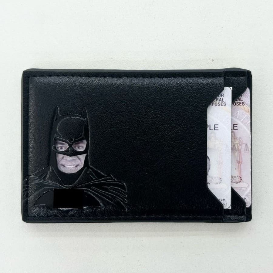 Men's Wallet Card Holder Multi-Slot Cross-Border Hero Squad Batman ID Character Hollow Hot-Selling Short Style