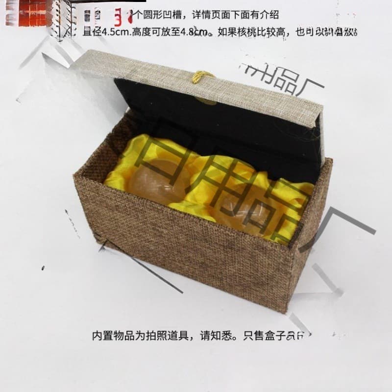Vintage Brocade Box Linen Box Walnut Box Handheld Item Box Display Regular Gift Box Seal Box