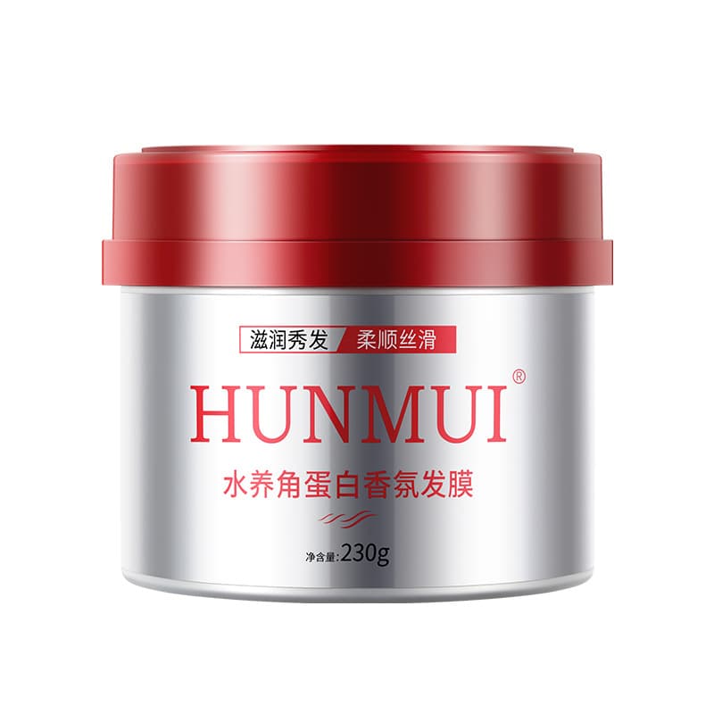 HUNMUI Water-Based Keratin Scented Hair Mask, Moisturizing for Dry and Frizzy Hair, Smoothing Repair Conditioner Treatment