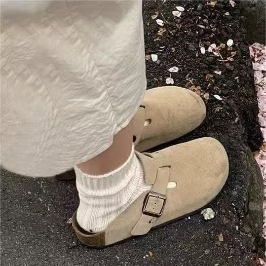 Birkenstock Thick Sole Slippers Women 2024 Spring/Autumn New Style Outdoor Wear Fishing Birken Half-Drag Lincoln