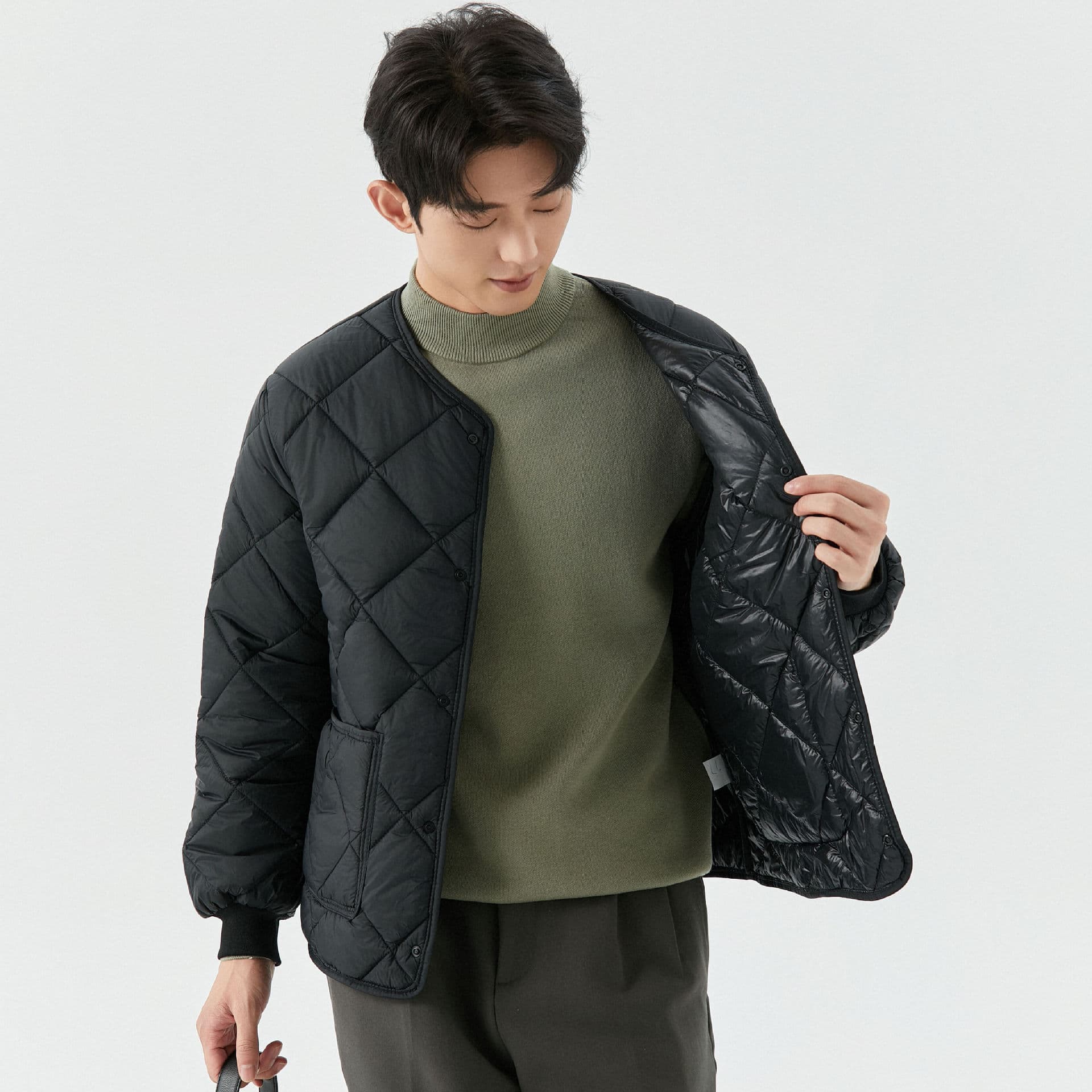 Wholesale Winter Men's Student Extra Large Thickened Fleece Lined Warm Long Sleeve Cotton Jacket Men's Style Cotton Coat Top 2333