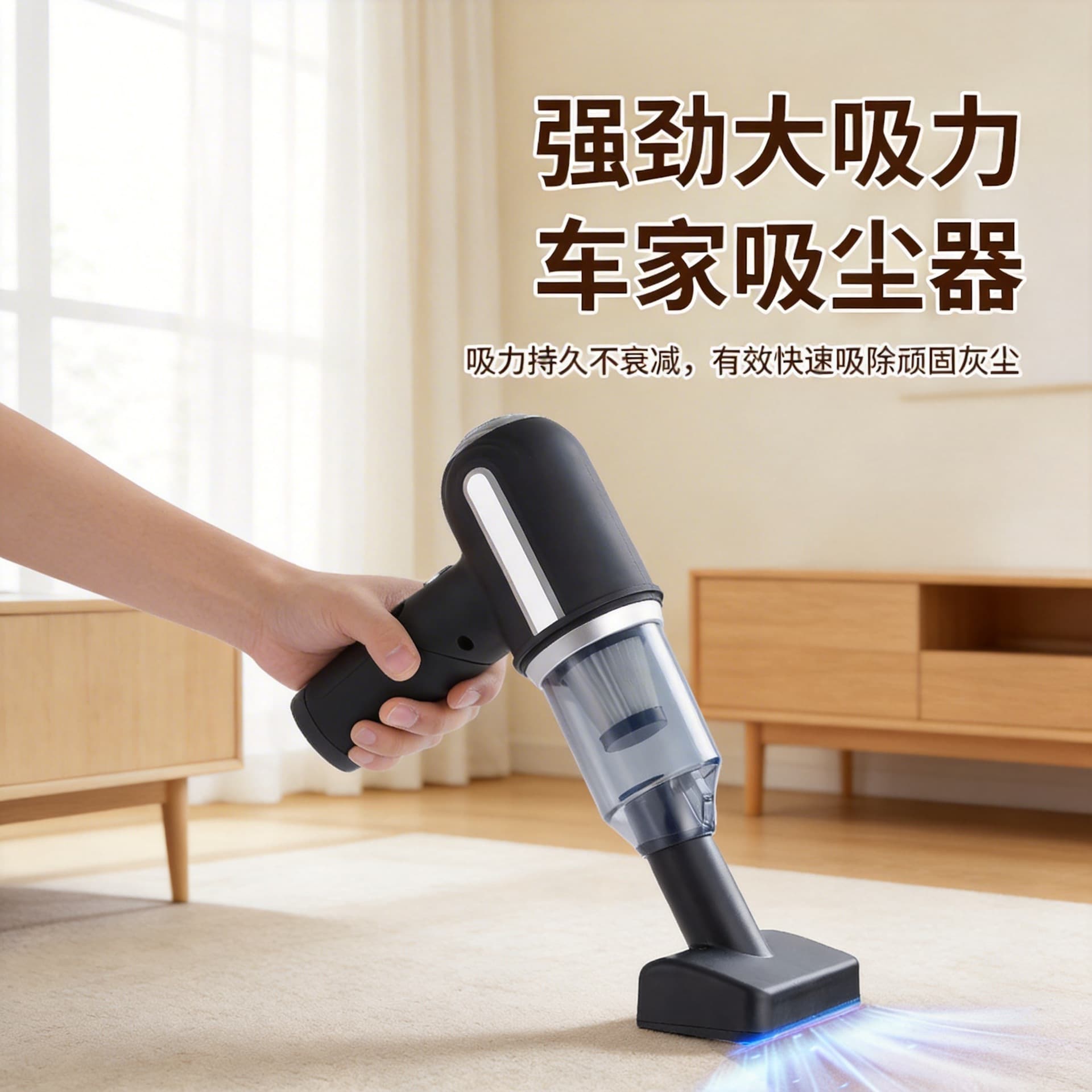 New Cross-Border Powerful Vacuum Cleaner Car Home Vacuum Large Suction Handheld Cordless Electric