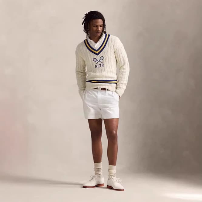 Winter Heavyweight Men's Large Hand-Knitted Sweater V-Neck Luxury Fashion Sweater