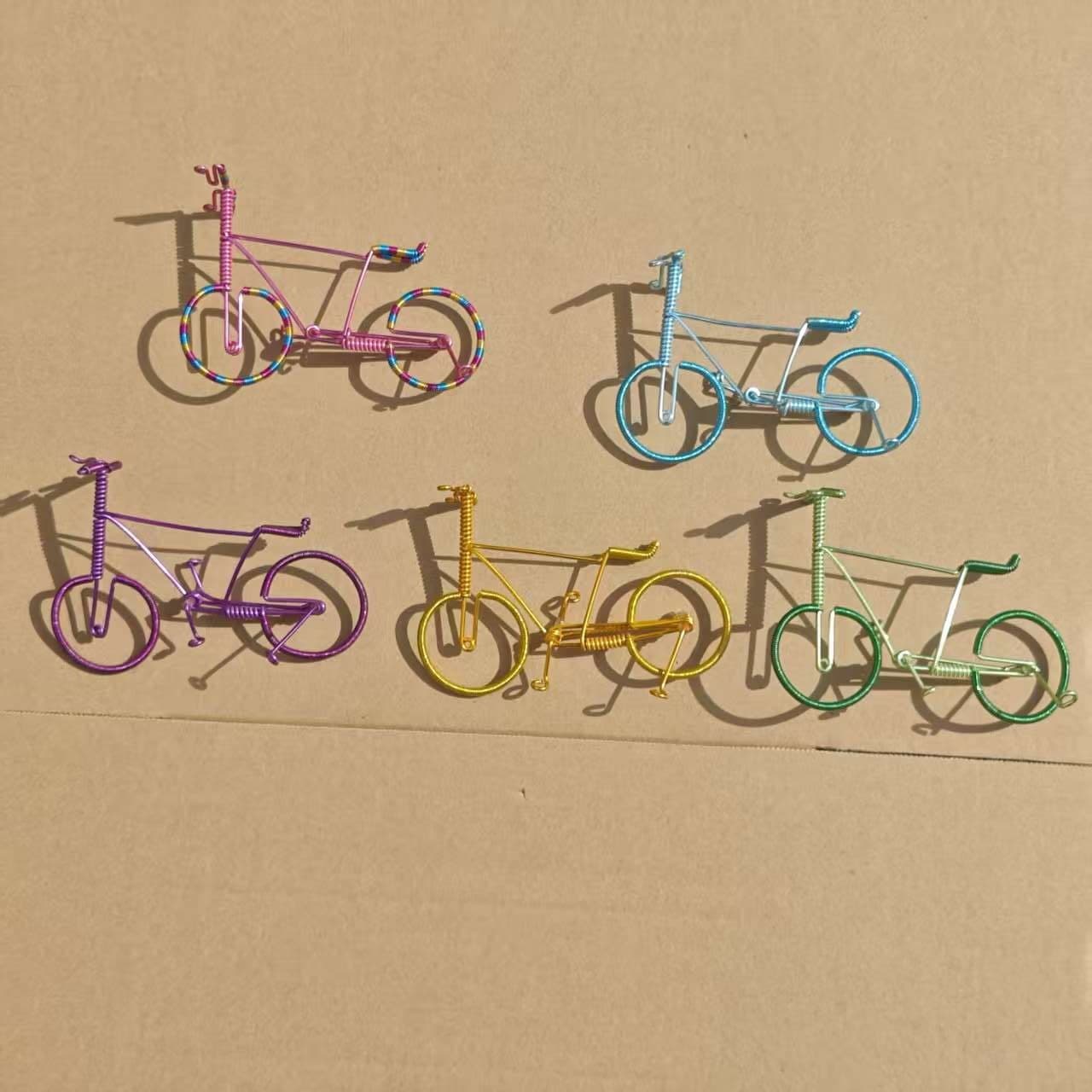 Colorful Aluminum Wire DIY Craft Material, Aluminum Wire Bicycle Ornament Decorative Figurine