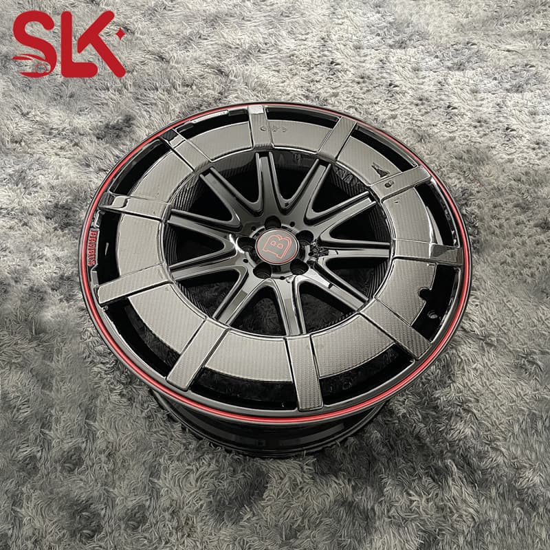 For Mercedes Brabus Carbon Fiber Hub Caps 21 22 23 24 Inch Real Carbon Export Cross-Border Supply