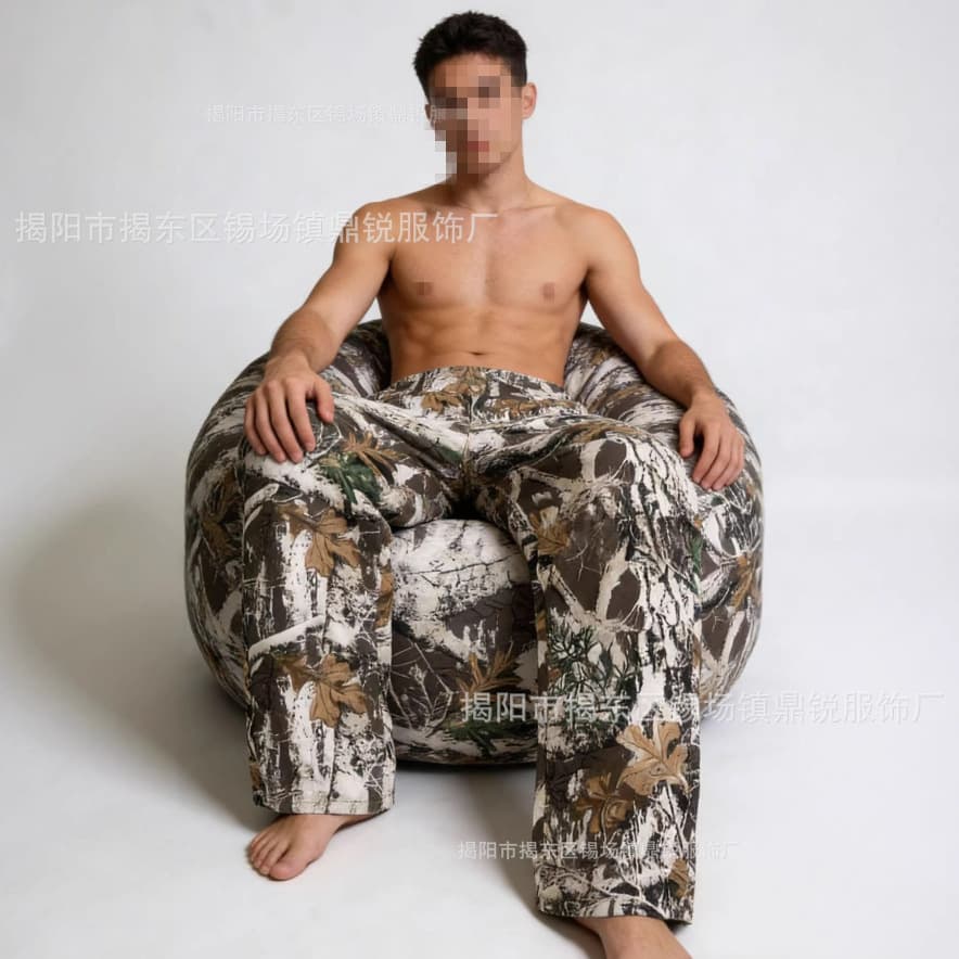Cross-border American retro factory direct sales new retro casual versatile branch camouflage pants washed and distressed work pants