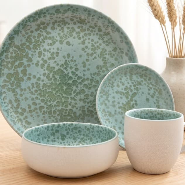 [Multiple Colors Available] Bright Yellow/Gray/Green/Yellow/Blue Glazed + White Matte Caviar Contrast Design