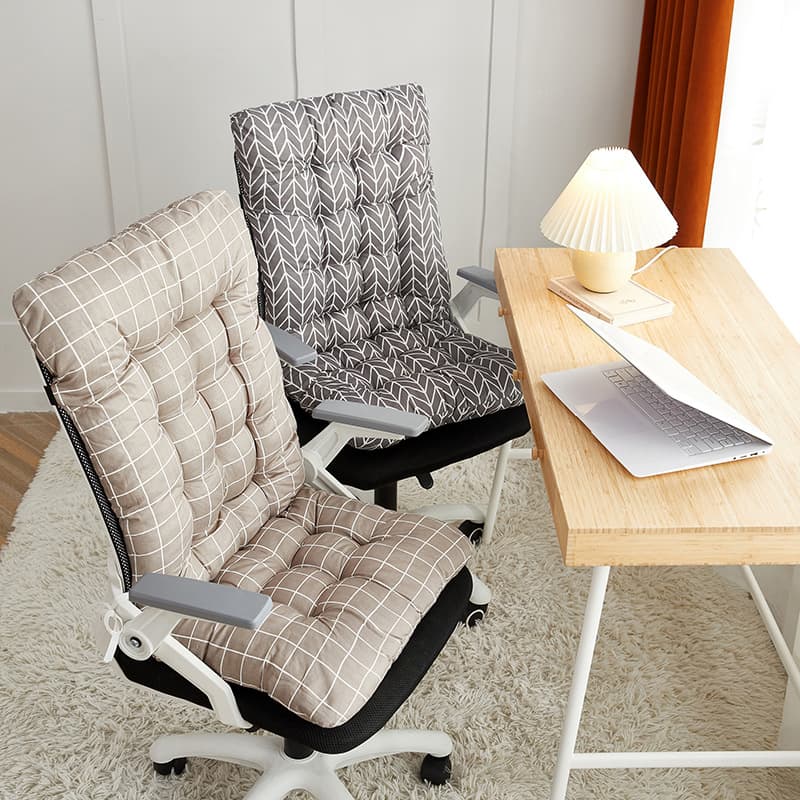 Cross-border One-piece Seat Cushion Autumn/Winter Backrest Cushion Integrated Office Thick Chair Cushion Recliner Rocking Chair Long Cushion Rattan Chair Cushion