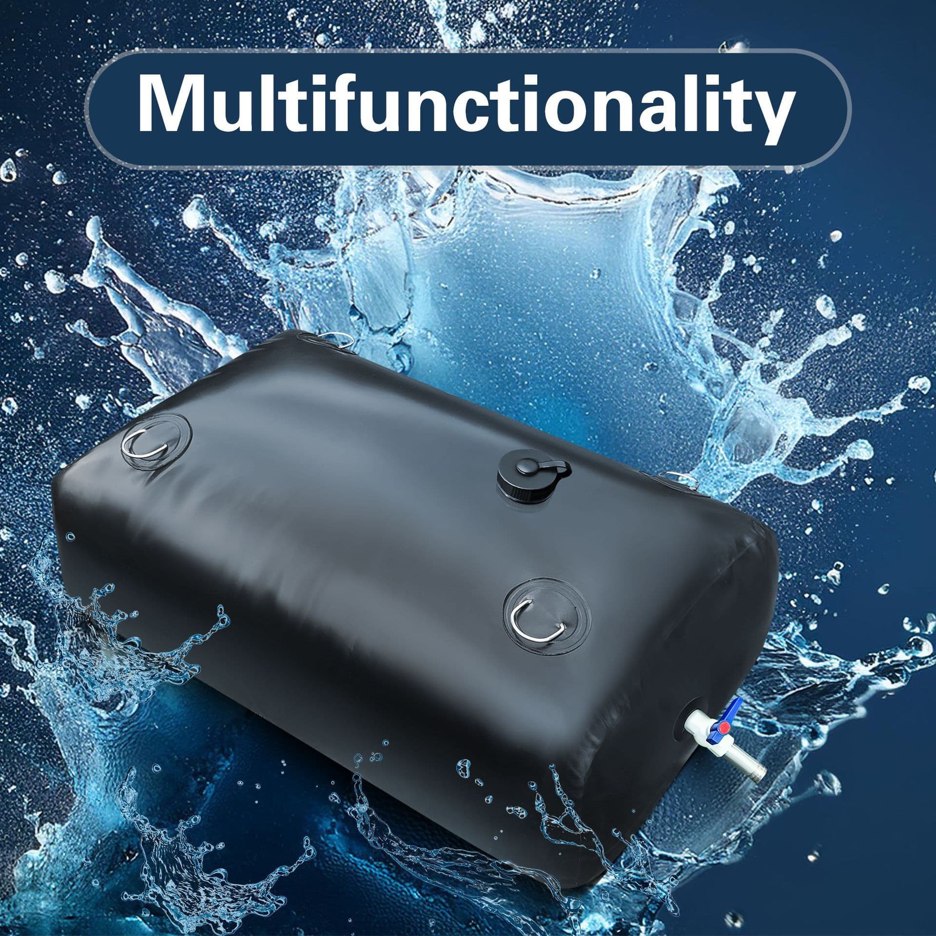 Cross-Border Direct Supply Water Bag Water Bladder Large Capacity Outdoor Vehicle-Mounted Irrigation Portable Foldable Water Tank Agricultural Storage Tank