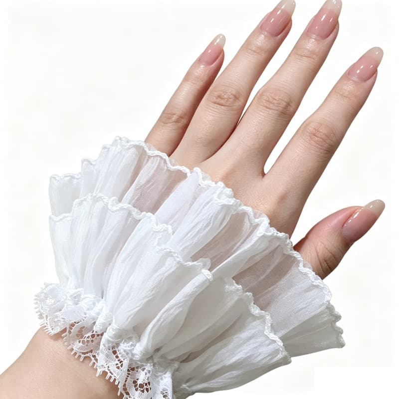 Nail Art Photography Prop, Lolita Lace Gloves, Double-Layer Wrist Cuffs, Accessories, JK Matching Wrist Cuffs