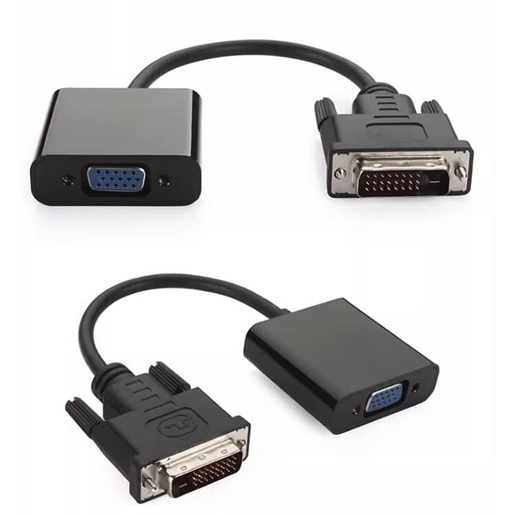 DVI24+1 to VGA Adapter Cable DVI-D to VGA Connection Cable with Chip DVI to VGA Converter Connector