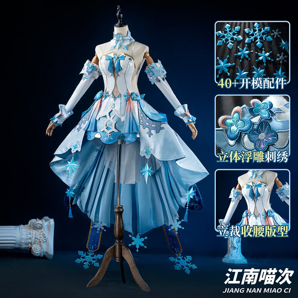 Jiangnan Meowtime Honkai Impact 3rd Kiana Winter Wish Cosplay Costume Anime Game Cosplay Women's Clothing 2D Animation