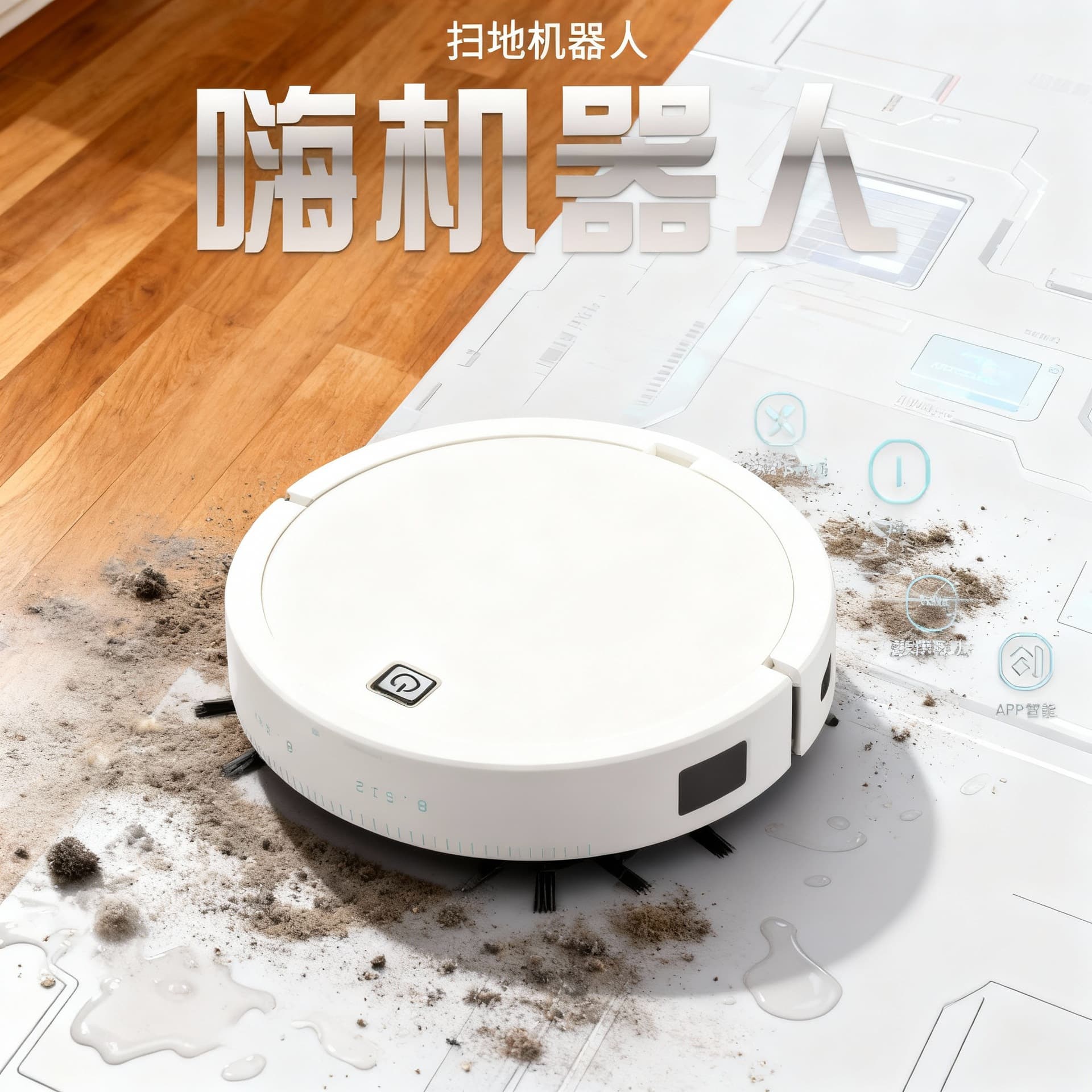 Cross-Border Foreign Trade 3-in-1 Floor Sweeping Machine, Floor Vacuum Cleaner, Gift Box Packaging, Robot Wholesale, Household Vacuum Cleaner