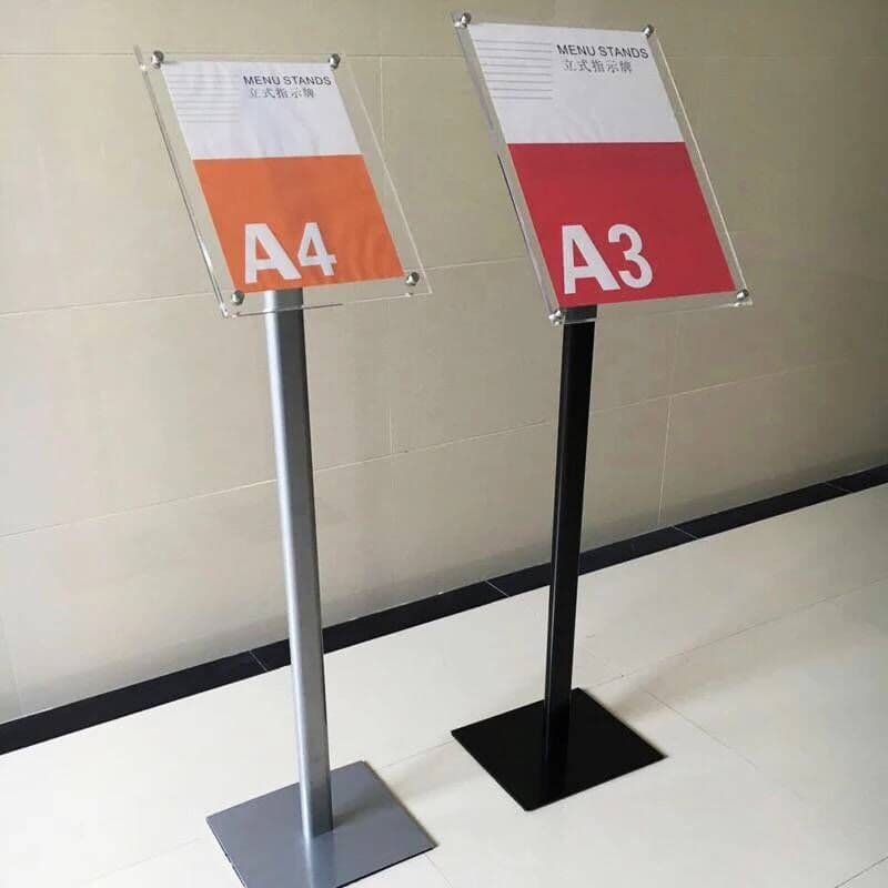 High-end Acrylic Stand Sign Vertical Directional Sign Advertising Display Guide Sign Stand A3/A4 Floor Water Sign