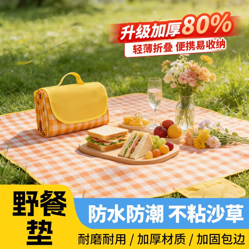 Picnic mat moisture-proof mat thickened picnic cloth outdoor supplies portable waterproof picnic outing tent camping mat
