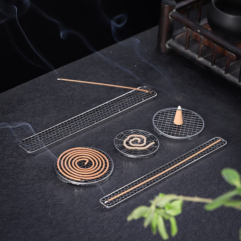 Stainless steel honeycomb mesh incense pad fireproof incense box incense rack incense holder incense insert household incense burner grid incense net