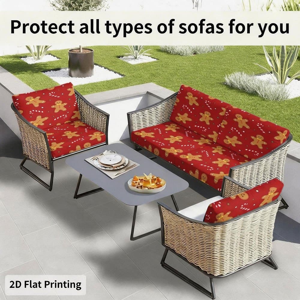 Cross-border 26 new hot selling Amazon Christmas Halloween decoration outdoor sofa cushion cover elastic fabric can be substituted