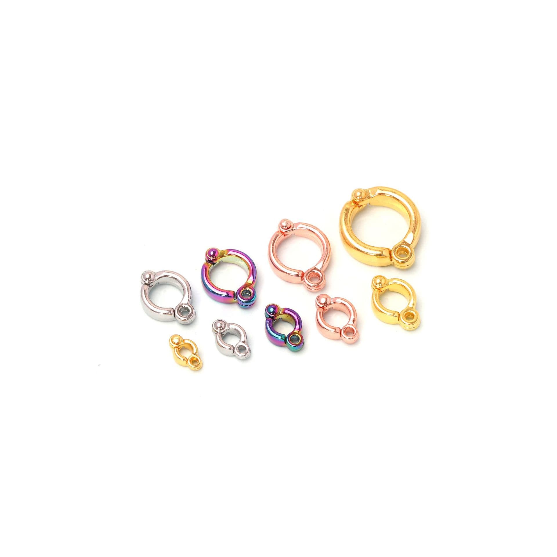 Electroplated Alloy Bird Leg Bands, Adjustable Open Identification Rings for Parrots, Colorful Pet Bird Accessories