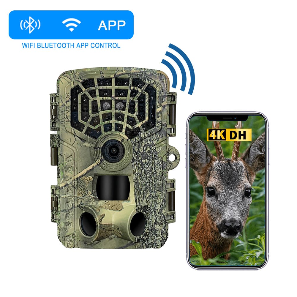 Hot-selling 48MP Bluetooth WiFi Action Camera Trail Camera Motion Detection Infrared Camera