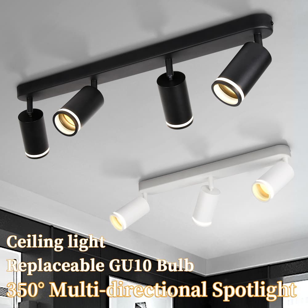 Cross-border track ceiling light with GU10 replaceable bulb, surface-mounted spotlight for clothing store and living room