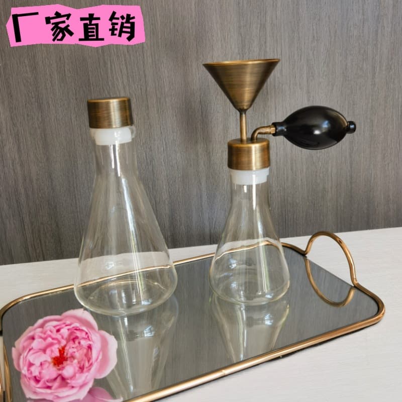 Glass Creative Fragrance Bottle Spa Yellow Fragrance Instrument White Wine Essential Oil Perfume Fragrance Coffee Beans