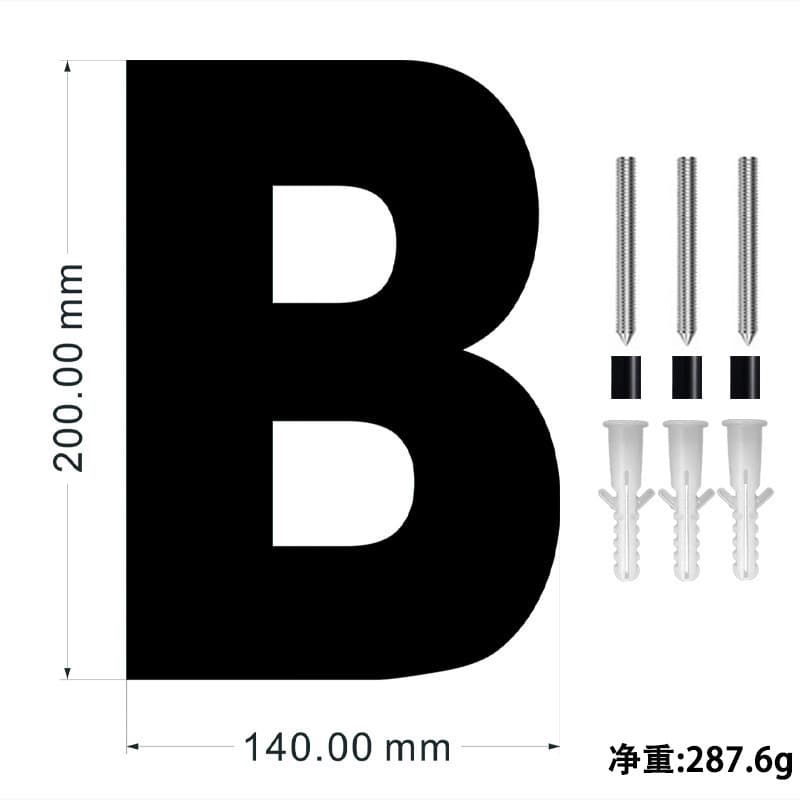 Xuzheng In Stock 20CM Extra Bold Font Acrylic Number Letter Door Plate House Number for House Community Villa Building Number