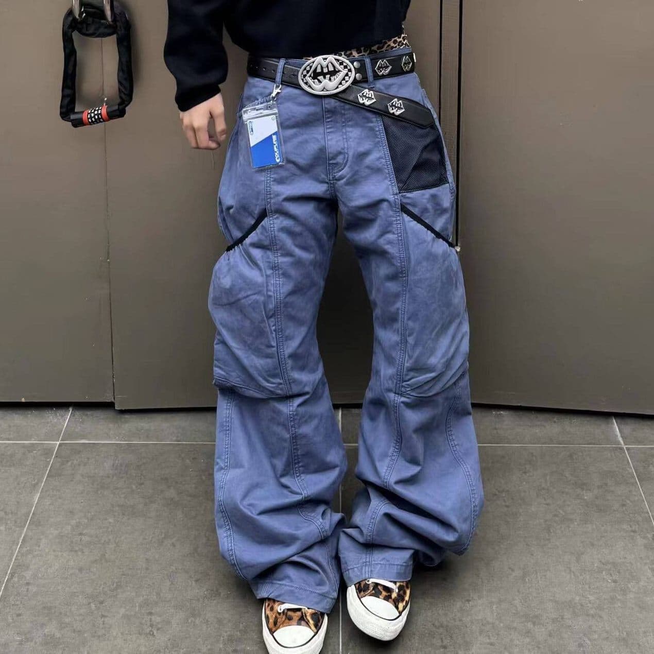【Odyssey】COUPURE Cross Multi-Pocket Workwear Scimitar Gardener Pants Men's CARGO PANTS