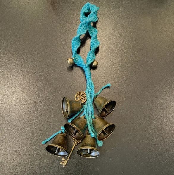 Blue Knitted Yarn Bell/Home Decor/Cross-border Witch Bell Temu Best-selling Bell