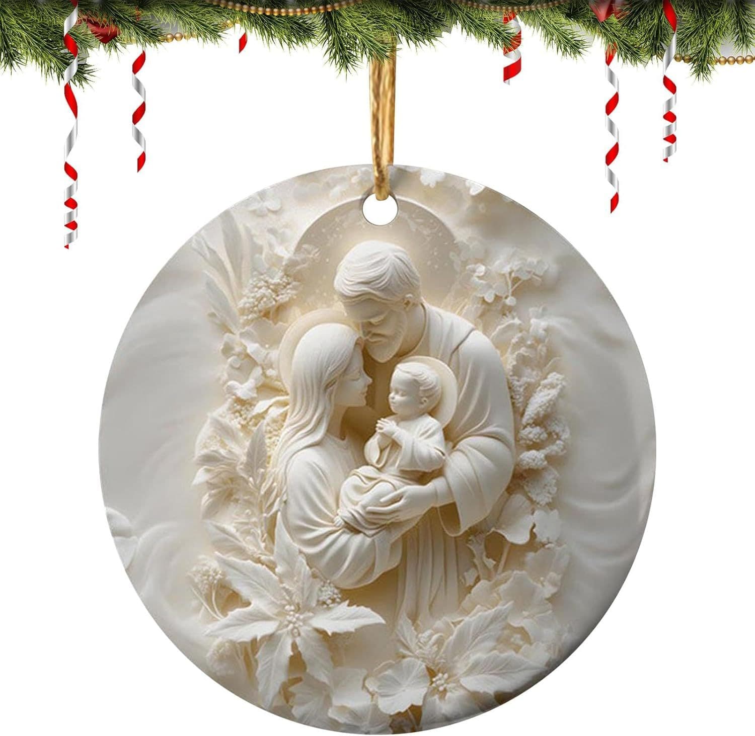Best-selling 3D Catholic Christmas Ornament Religious Christmas Decoration Holiday Decor