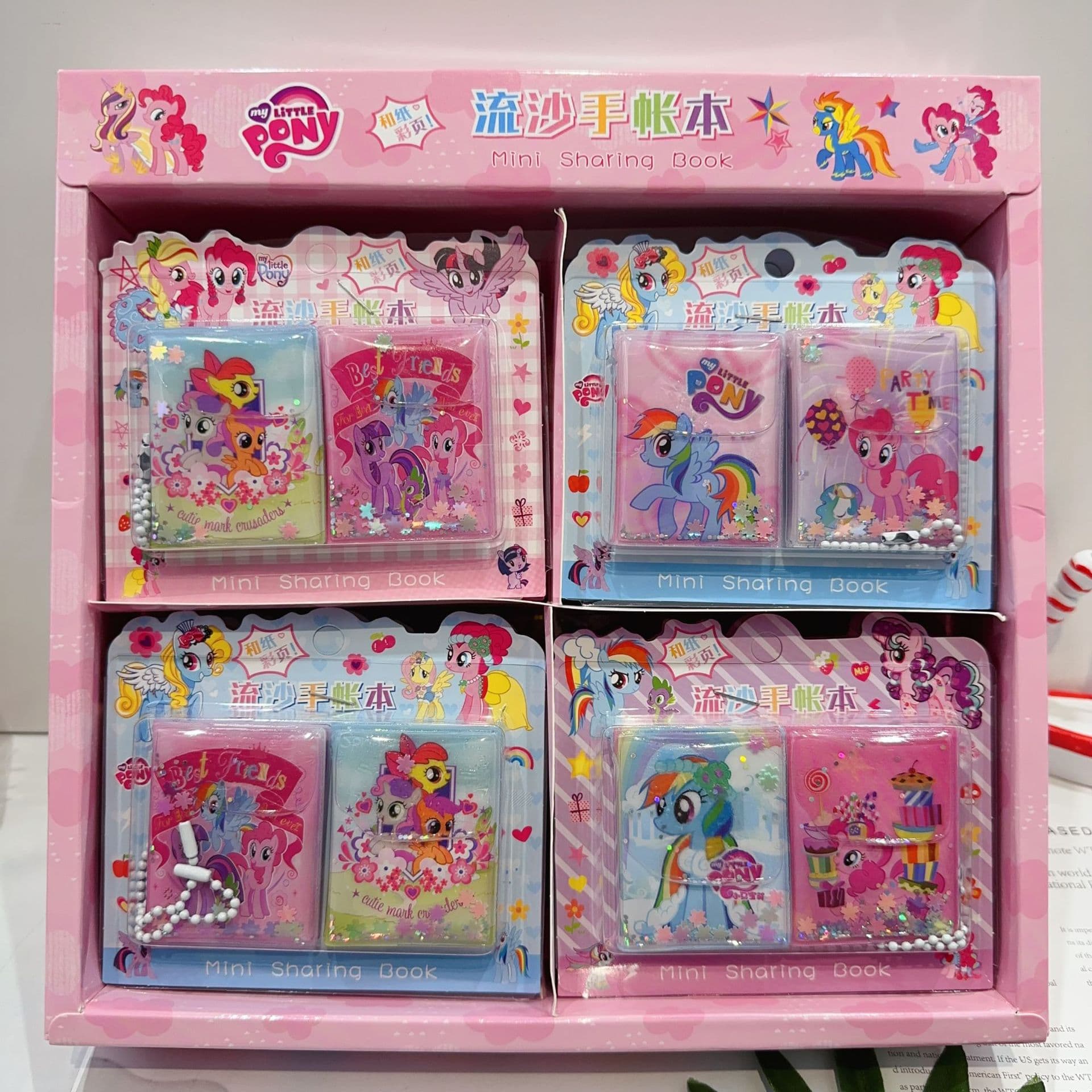 Trendy Little Horse Princess Lava Sand Sharing Notebook Student Portable Pocket Notebook Kids Sticker Book