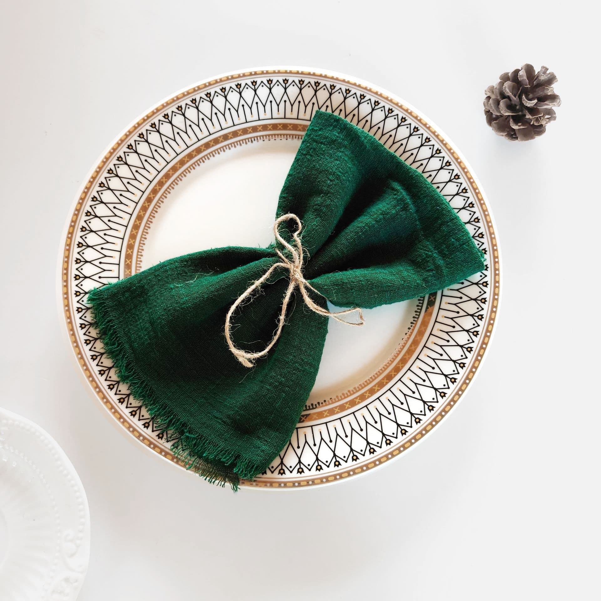 Fringed Pure Cotton Hemstitch Napkin Amazon Wedding Tablecloth Fringed Napkin Full Cotton Gauze Cloth
