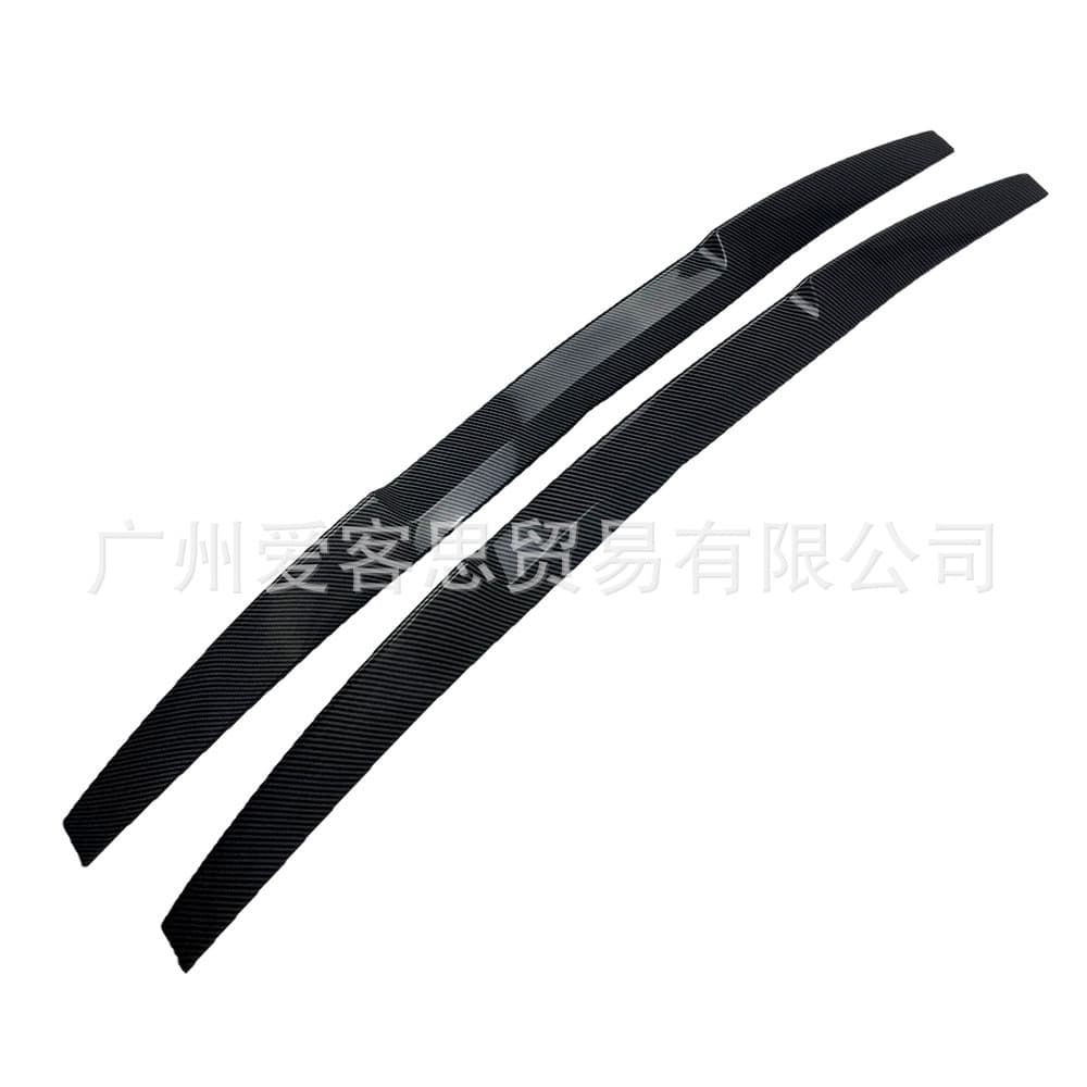 Car Modification Carbon Fiber Tail Wing Spoiler Rear Pressure Wing Horizontal Soft Rubber Universal Roof Spoiler Sport V Style