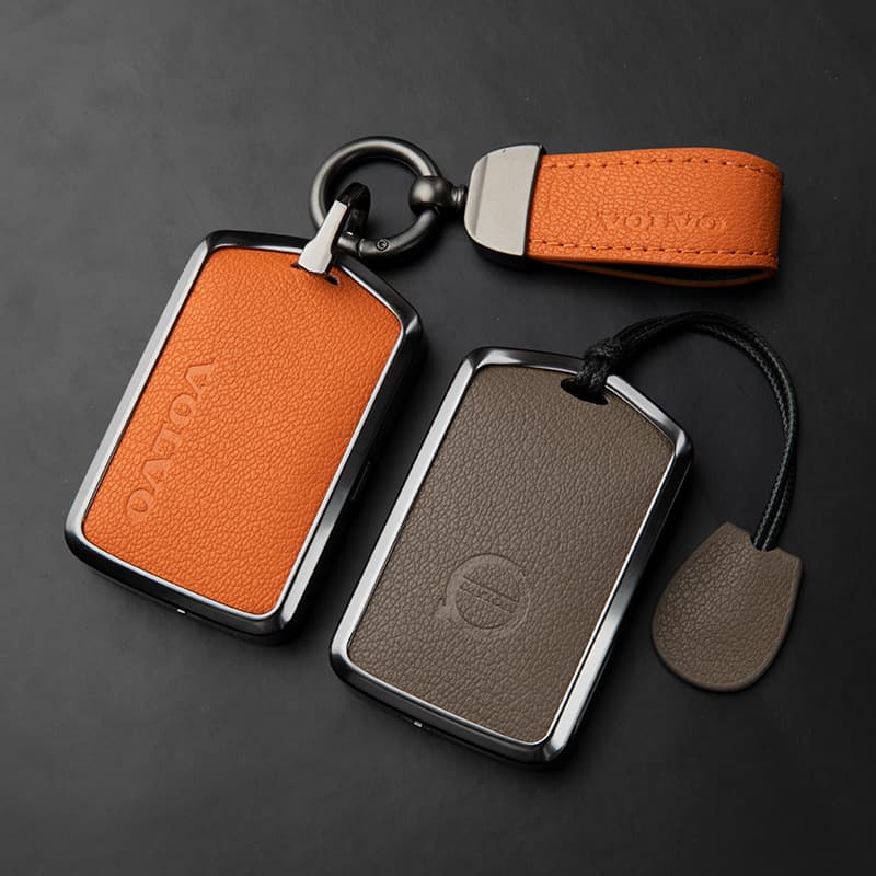 Suitable for Volvo Key Covers New XC60 S90 S60 XC90 XC40 Metal Protective Shell V60 V90 Leather Key