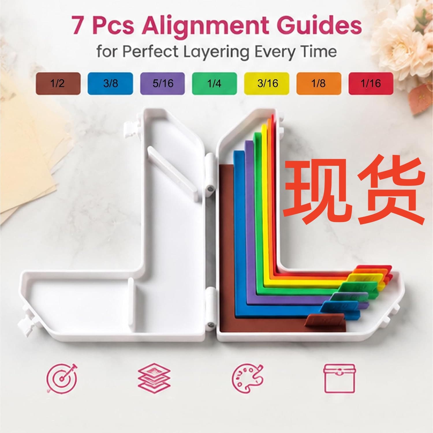 Cross-border 3D printing Paper Crafting Alignment Guides paper craft alignment tool square ruler