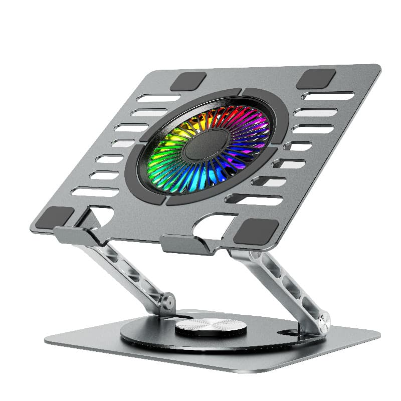 [iDock] Portable Foldable Aluminum Laptop Stand with RGB Lighting X16