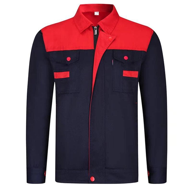 Custom Work Clothes Men's Labor Protection Wear Durable Factory Workshop Auto Repair Wear Labor Spring Autumn Long Sleeve Shirt