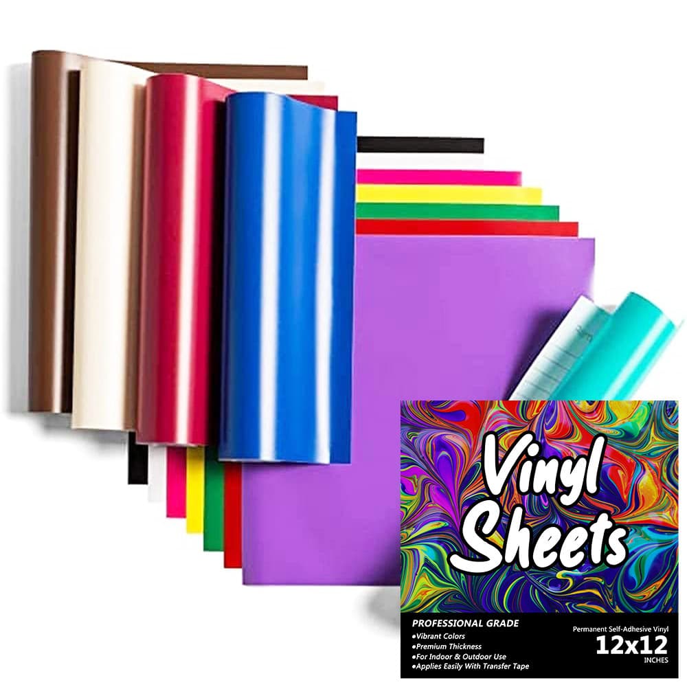 Advertising Material Outdoor Decorative Sticker 12x12 Inch Colored PVC Instant Sticker for Computer Cutting