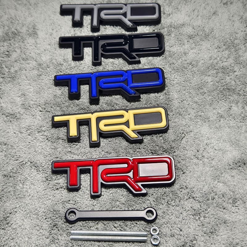 Toyota Tundra 4Runner TRD Grille Emblem Color Badge Overland Modified Sticker Car Emblem