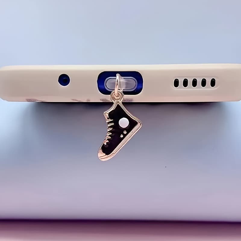 Phone Dust Plug / Alloy Canvas Shoe Phone Dust Plug for Type-C Charging Port
