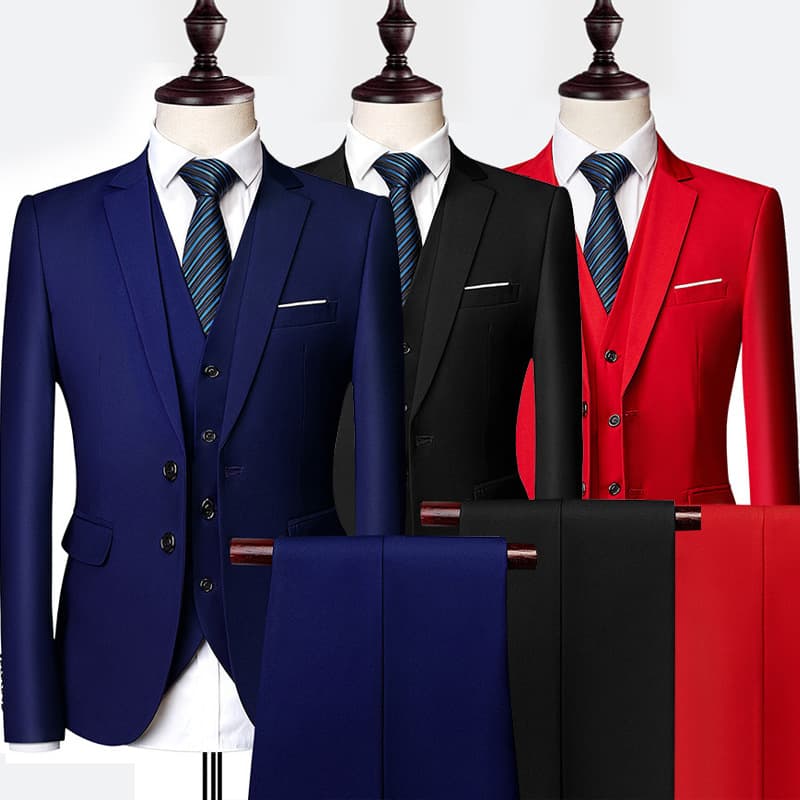 Black Men's Suit 2026 New Professional Business Suit for Groom Wedding Men's Set Wholesale