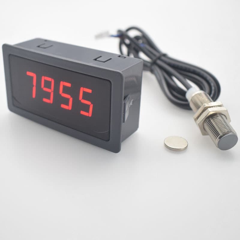 High-precision digital speedometer tachometer for motor speed testing with Hall sensor DC tachometer